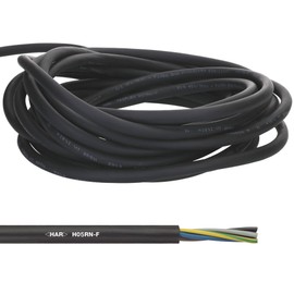 10 m Lapp 16002583 H05RN-F 4x0.75 mm² Rubber Cable Flexible I UV-Resistant I Robust I Oil Resistant I Thin I 4G0.75 Black with Protective Conductor for Handheld Appliances and Electrical Decoration