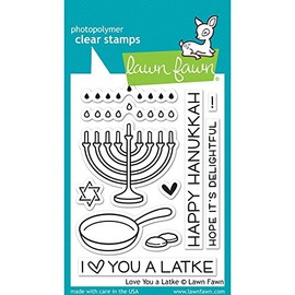Lawn Fawn Clear Stamp Love You A Latke