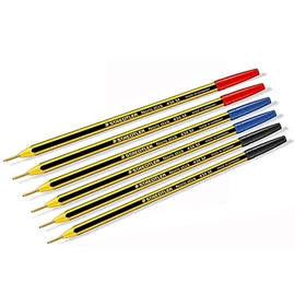 Staedtler Noris Stick Ballpoint Pens 1mm Set of 6 (Blue, Red, Black)
