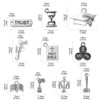 DanLingJewelry 100Pcs 10 Styles Law Enforcement Lawyer Charms Handcuffs Balance