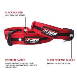 Taview Occlusion Bands - 4 Pack (2 Bicep Bands, 2 Leg Bands) - Comfortable Elastic Bands for Blood Circulation Training and Fast Muscle Growth Without Lifting Heavy Weights, red