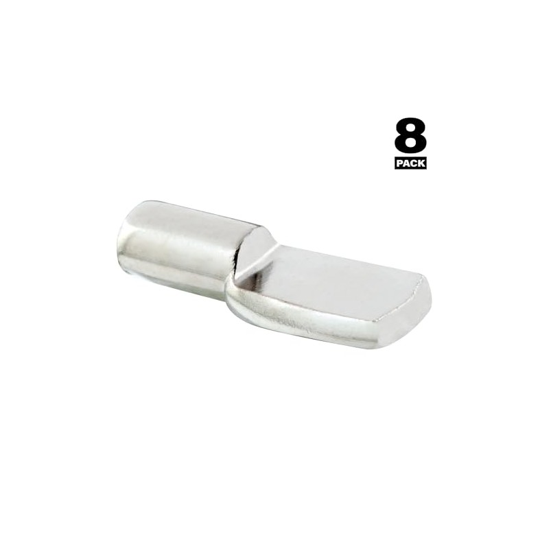 Prime-Line U 10166 Shelf Support Peg, 5mm, Steel Construction, Nickel