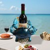 Juliahestia Modern Crab Wine Bottle Holder Countertop Coastal Beach Themed