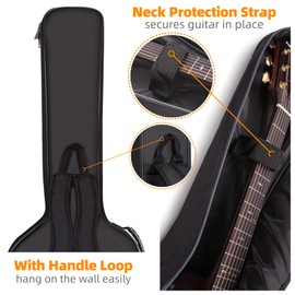 GIGKOUKI Bass Guitar Bag Gig Bag 0.3in Padding Black Padded Waterproof Backpack Soft Electric Bass Case White