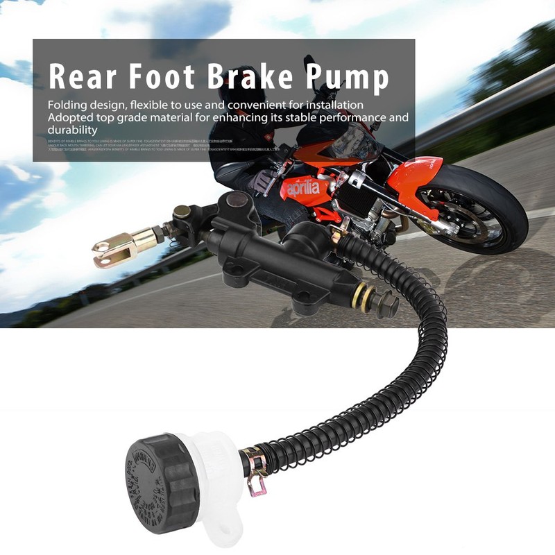Keenso Rear Brake Master Cylinder, Motorcycle Rear Brake Hydraulic Master