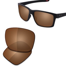 SAUCER Premium Replacement Lenses & Rubber Kits for Oakley Mainlink XL OO9264-61mm Sunglasses High Definition - Amber Brown Polarized