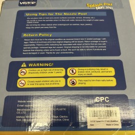 VISTOP Non-Slip Splash Pad for Kids and Dog Thicken Sprinkler Pool Summer Out...