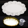 EQLEF Paper Doilies White, Disposable Oval White Lace Decorative Doily