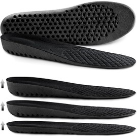 Ailaka Elastic Shock Absorbing Height Increasing Sports Shoe Insoles, Soft Breathable Honeycomb Orthotic Replacement Inserts for Men & Women