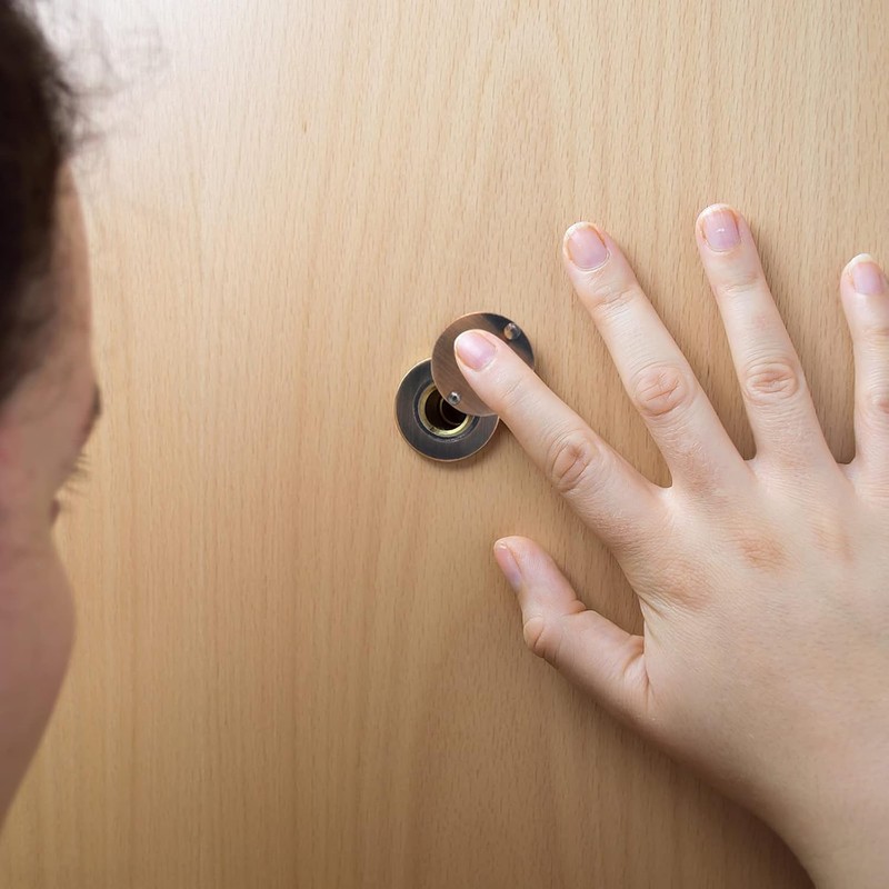 Aurooooa Door Scope, Peeping Hole Cover, Peeping Prevention Hardware, Security