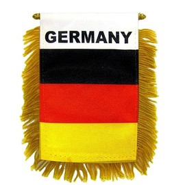German Germany Mini Flag 4"x6" Window Banner w/suction cup