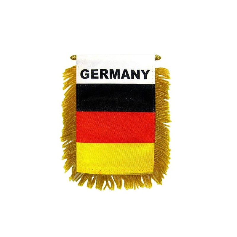 German Germany Mini Flag 4"x6" Window Banner w/suction cup
