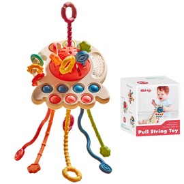 POOST Juguetes Sensoriales Divertidos , Prensado y Estirable, Juguetes de Enseñanza Temprana de Iniciación, Silicona de Grado Alimenticio, Es Una Opción de Regalo Perfecta (Azul)