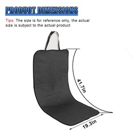 GAOLAOSY Car Seat Cover for Dogs, Waterproof Scratch-Proof Car Seat Cushion Pad, Oxford Cloth Safety Travel Pet Mat, Universal Automotive Interior Protector for Cars, Trucks, SUVs (Black)