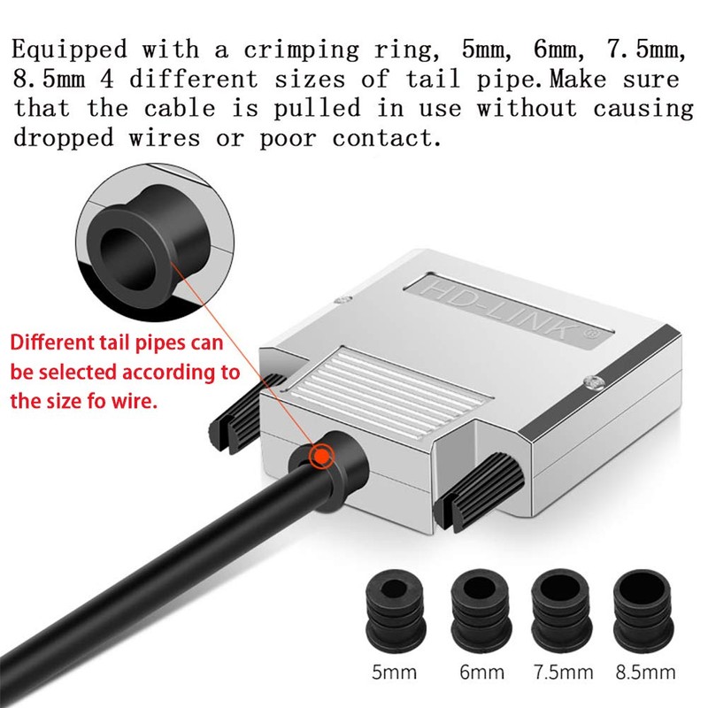 ANMBEST DB25 Breakout Connector, Solderfree Metal Shell RS232 D-SUB Serial