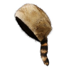 TINAYAUE Women's Faux Fur Russian Cossack Hat with Furry Tail Plush Hunting Winter Hats for Women Cold Weather Warm Trapper Hat Elegant Lady Flat Top Cap Travel Ski Snow Hat Light Brown
