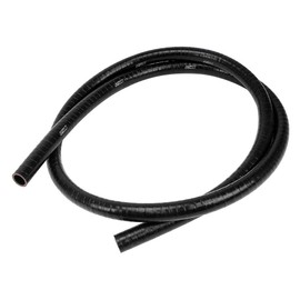 HPS 1/4" (6mm), FKM Lined Oil Resistant High Temperature Reinforced Silicone Hose, 1 Feet, Black, 4mm Wall Thickness, 350F Max. Temp, (FKM-025-BLK)