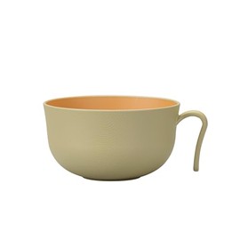 Miyamoto Sangyo YAMAWARAU Soup Bowl with Handle, Fresh Green, Size: Approx. W4.7 x D5.7 x H2.6 inches (141894 mm)