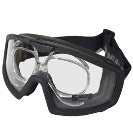 Nuprol - Battle Visor EN166 Rated Protective Eyewear (w/Corrective Lens Insert Frame) (Clear|Black)