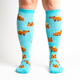 Sock It To Me, Women's Capybara Knee High Socks, One Size