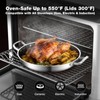Yeksum Stainless Steel Paella Pan with Lid - 14.5" Honeycomb