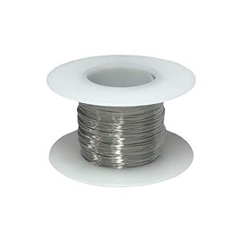 Stainless Steel 316L Wire, 26 AWG Gauge, 0.0159" Diameter, 100 Feet
