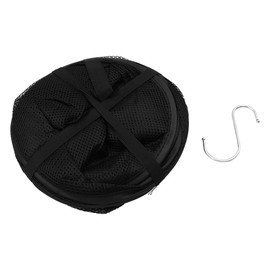 Sarini 4 Layers Hanging Drying Net - Black and Green Herb Meat Plant Vegetable Fruit Dryer Basket with Zippers