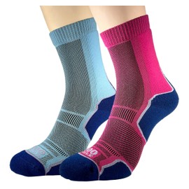 1000 Mile Unisex Navy/Purple -Lm (6-8) MILE TREK TWIN PACK NAVY PURPLE 2270N LM 6 8 LADIES, Navy/Purple, Ladies Medium UK 6-8.5