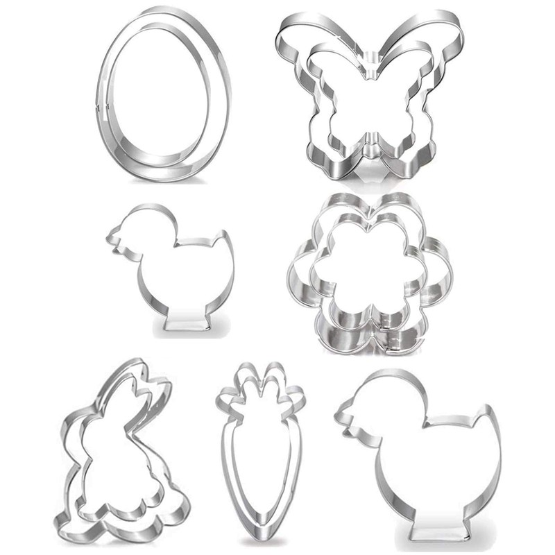 Linkbro Ausstecher Ostern [12 Stück ], 304 Edelstahl Ausstechförmchen Ostern