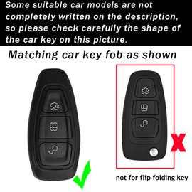 ontto Intelligent Key Fob Case with Keychain Solid Key Shell Metal and Leather Car Key Cover Compatible with Ford Focus 3 4 ST Mondeo MK3 MK4 Fiesta Fusion Kuga Green