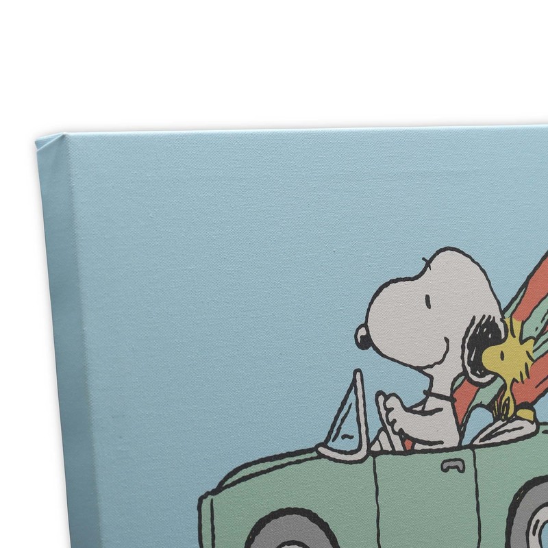 Peanuts Snoopy and Surfboards in Car Gallery Wrapped Canvas Wall