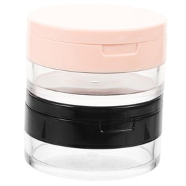 VICASKY 2pcs Refillable Loose Powder Boxes Portable Makeup Powder Containers for Travel Durable with Puff for Home the Go Use Each