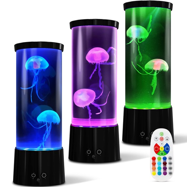 AONESY AONESY LED Quallen Lampe 17 Farben, Lavalampe Aquarium Auallen