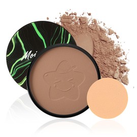 Apooliy Oil Control Pressed Powder,Matte Setting Powder,Smooth Flawless Face Powder,Full Coverage,Waterproof Long Lasting,Lightweight Makeup Setting Foundation Compact Powder