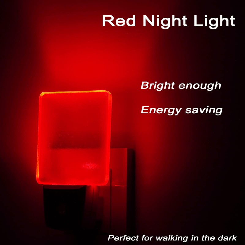 2 Pack 0.5W Plug in LED Night Light with Dusk