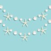 Decor365 White Finger Starfish Sea Shell Garland Ocean Coastal Nautical