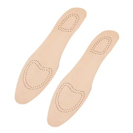 IWOWHERO 1 Pair Summer Breathable Absorb Sweat Insoles for Sports Casual Shoes High Elastic Comfort Foot Pads Soft Design Beige