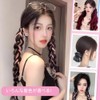 CHANGJIQ ヘアエクステ キッズ ２本 カラーエクステ エクステンション ポニーテール メッシュ 巻き髪 自然