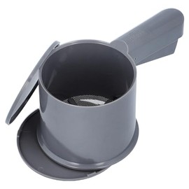 RBV Birkmann Easy Baking Plastic Flour Sieve with Lid Diameter 10 cm Dark Grey