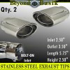 Unbranded STAINLESS STEEL 2X Exhaust Pipe Muffler Tip Inlet 2.50"