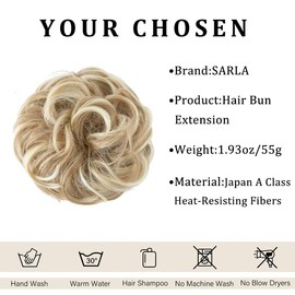 Messy Hair Bun Extensions Curly Wavy Hair Scrunchies for Women Girls Large Synthetic Donut Updo Hair Pieces Hair Chignons