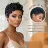 HANASCC Pelucas de cabello humano ultra cómodas con corte Pixie