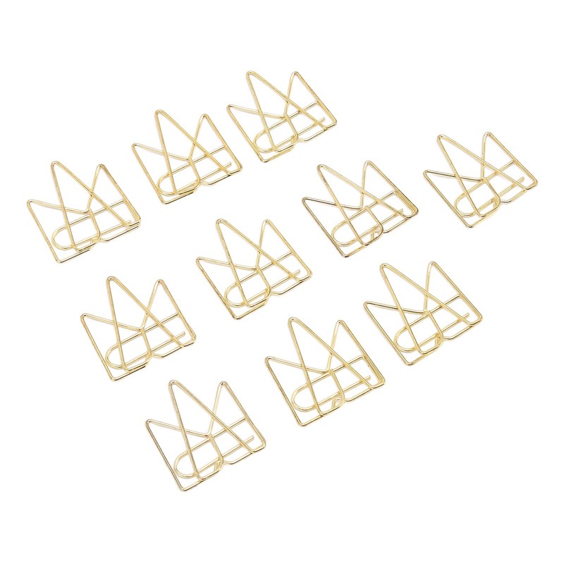 100PCS Metal Crown Paper Clips Multifunctional Rustproof Electroplating Process Prevent