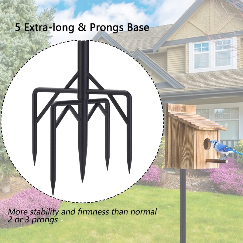 Bird Feeder Pole Kit 95 Inch,Bird House Pole for Outdoors