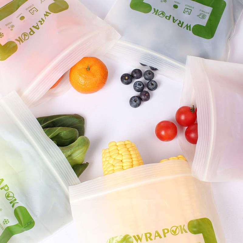 WRAPOK 100% Compostable Recycled Sandwich Bags Biodegradable Small Storage Freezer