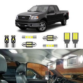 LIGHSTA 13PCS Super Bright White LED Interior Lights Kit Package for Ford F150 2004 2005 2006 2007 2008 + Cargo Lights + License Plate Lights and Install Tool