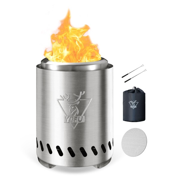 YEFU Tabletop Fire Pit 9.7 x 7.1 in, Low Smoke