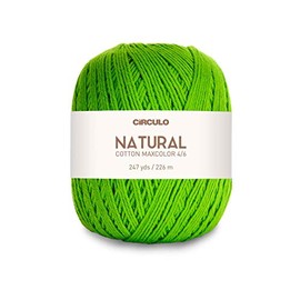 Circulo Natural Cotton Maxcolor 4/6 Yarn, 100% Brazilian Cotton - Yarn for Crocheting and Knitting - Soft Yarn, Yarn Art - Light Worsted Weight Yarn - 247 yds, 7 oz - Color 5239 - Greens