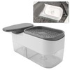2 in 1 Kitchen Sink Dish Soap Dispenser Sponge Holder