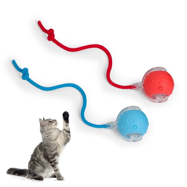KIYILEAF - Bola de juguete interactiva para gatos de interior,